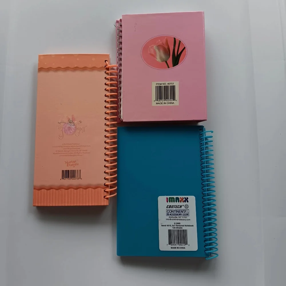 Unused Retro Spiral Notebook (two) & Diary/Address Book Bundle
